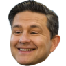 Pierre Poilievre as a floating smiling head